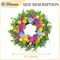 24-Inch Spring Wreath for Front Door – Yellow & Pink Wildflower and Eucalyptus Wreath for Indoor & Outdoor Porch, Wall, Mantel, Farmhouse Spring & Summer Décor